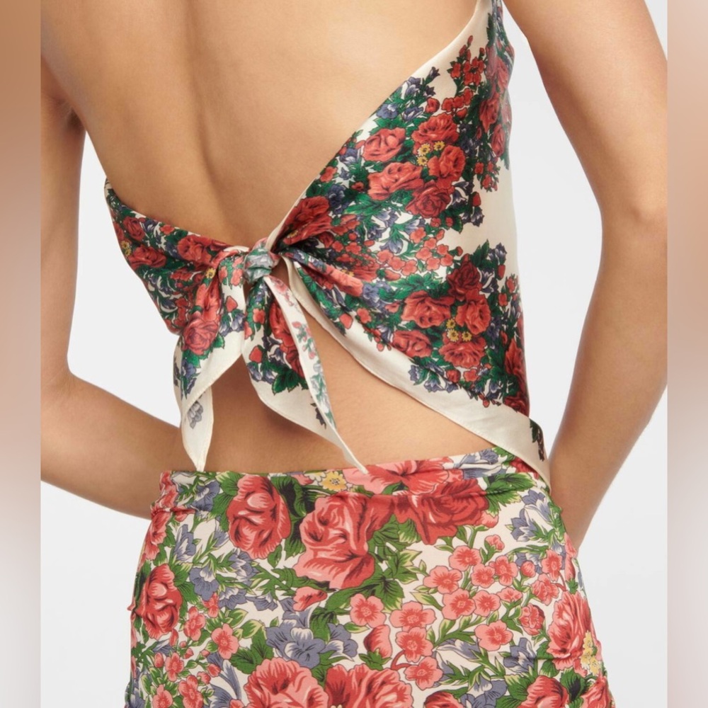 Magda Butrym floral appliqué babdana top - Picture 4 of 7